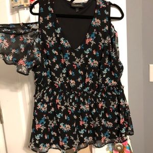 Peplum cold shoulder Lane Bryant top